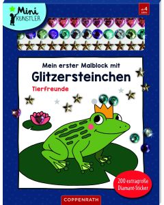 Mein erster Malblock mit Glitzersteinchen – Tierfreunde