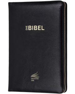 Schlachter 2000 Bibel - Standardausgabe (Kalbsleder, Goldschnitt, mit Reißverschluss, schwarz)