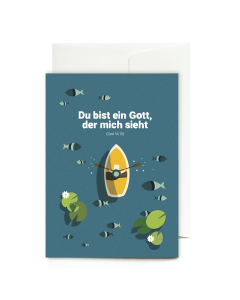 Du bist ein Gott, der mich sieht (Motiv Boot)