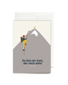 Du bist ein Gott, der mich sieht (Motiv Bergsteiger)