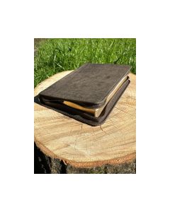 Die Bibel - Pocketausgabe (Softcover, braun/grau, Leder mit Reißverschluss)