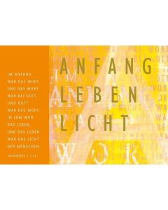 Postkarte 'Anfang Leben Licht' 12 Ex.