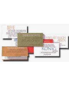Bibelworte 'In Unsicherheit ...' 20 Ex.
... und Ängsten. Reihe: Bibelworte für Lebenssituationen. Serie mit 20 verschiedenen Bibelworten