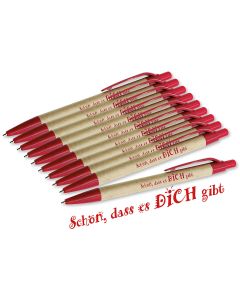 Kugelschreiber 'Schön/dich' rot 10er-Pack