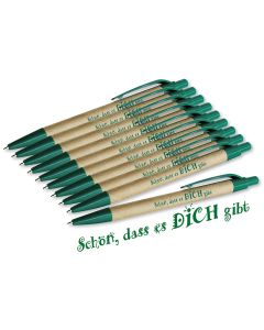 Kugelschreiber 'Schön/dich' grün 10er-Pack