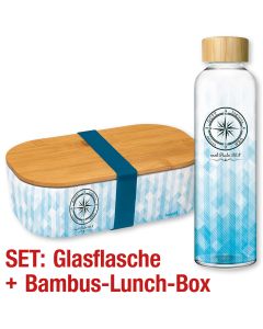 Glasflasche und Lunchbox 'Weg' im Set
