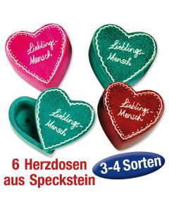 Paket 'Herzdosen aus Speckstein'