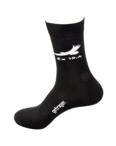 Socken 'getragen - Ex 19,4' Gr. 37-41 schwarz