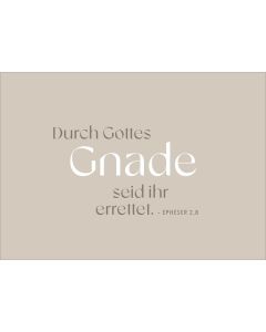 Postkarte 'Durch Gottes Gnade seid ihr errett. Epheser 2,8'