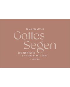 Postkarte 'Zum Geburtstag Gottes Segen' 12 Ex.