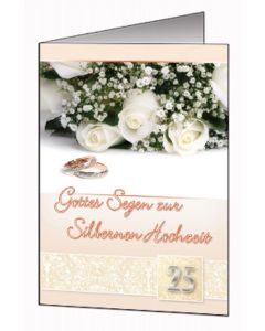 Faltkarte Silberne Hochzeit (5 Ex.)