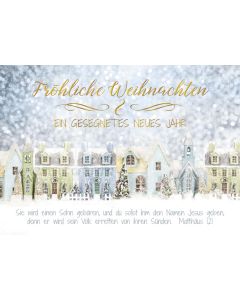 Faltkarte 'Fröhliche Weihnachten - Ein gesegnetes neues Jahr'