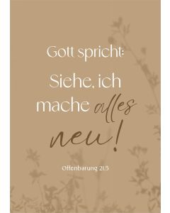 Poster A3 'Gott spricht: Siehe, ich mache alles neu!