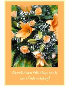 Faltkarte 6 Ex. 'Blumenstrauß'