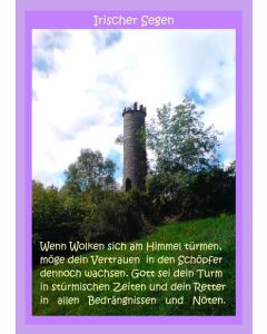 Faltkarte 6 Stück 'Irischer Segen Turm'