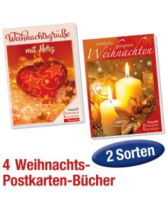 Paket 'Postkartenbücher Weihnachten' 4 Ex.