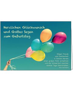 Faltkarte Geburtstag 'Luftballons'