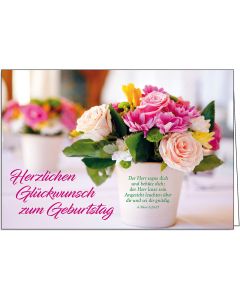 Faltkarte Geburtstag 'Blumenstrauß'                        '
