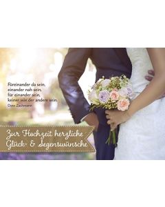 Faltkarte Hochzeit 'Füreinander da sein'