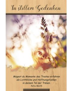 Faltkarte Trauer 'In stillem Gedenken'