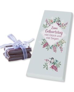 Schokolade 40 g 'Zum Geburtstag viel Glück und viel Segen'