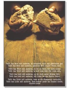 Poster A1 'Teilt das Brot mit anderen'