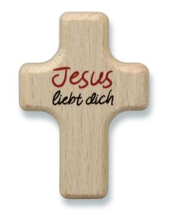 Handkreuz 'Jesus liebt dich'