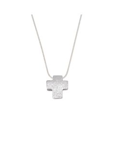 Halskette mit Anhänger 'Kreuz, diamantiert'