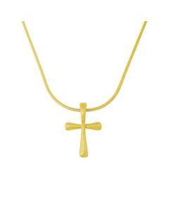 Halskette mit Anhänger 'Kreuz' vergoldet