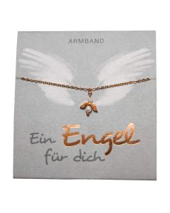 Armband 'Ein Engel für dich' rosevergoldet