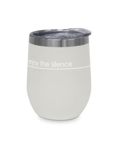 Thermobecher 'enjoy the silence' taupe