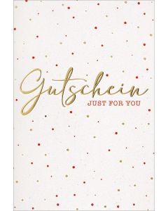 Faltkarte 'Gutschein - Just for you'