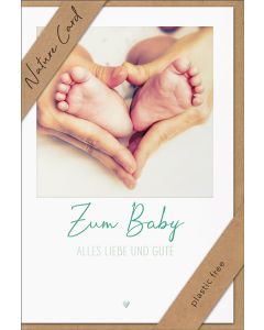 Faltkarte 'Zum Baby alles Liebe und Gute'