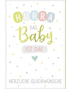 Faltkarte 'Hurra - Das Baby ist da!'