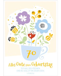 Faltkarte 'Alles Gute zum 70. Geburtstag'