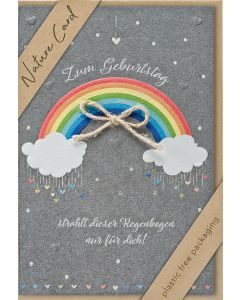 Faltkarte 'Zum Geburtstag strahlt dieser Regenbogen nur für dich!'
