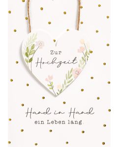 Faltkarte 'Zur Hochzeit - Hand in Hand ein Leben lang'