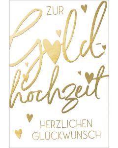 Faltkarte 'Zur Goldenen Hochzeit - Herzlichen Glückwunsch'