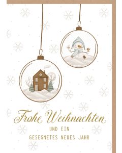 Faltkarte 'Frohe Weihnachten und ein gesegnetes neues Jahr'