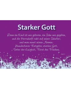 Typo-Card 'Starker Gott'