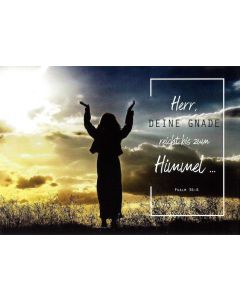 Postkarte 'Herr, deine Gnade reicht bis zum Himmel... Psalm