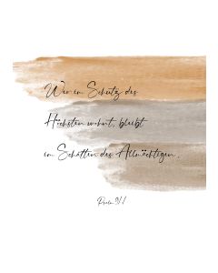 Postkarte 'Wer im Schutz des Höchsten wohnt, bleibt im Schat