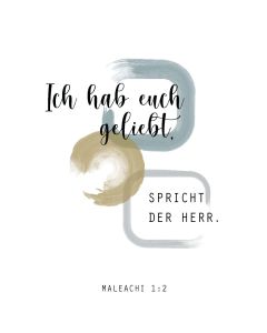 Postkarte 'Ich hab euch geliebt, spricht der Herr. Maleachi