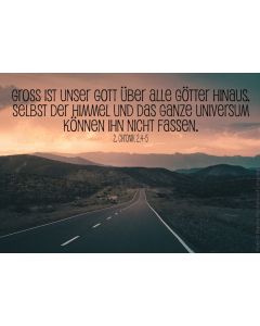 Postkarte 'Groß ist unser Gott über alle Götter hinaus. Selb