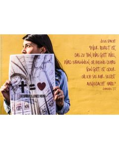 Postkarte 'Wer bereit ist, das zu tun, was Gott will, wird erkennen, ob meine Lehre von Gott ist...'