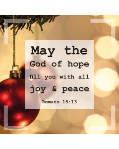 Postkarte 'May the God of hope fill you with all joy & peace