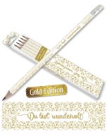 Bleistift 'Du bist wundervoll - Gold-Edition' 5 Ex.
